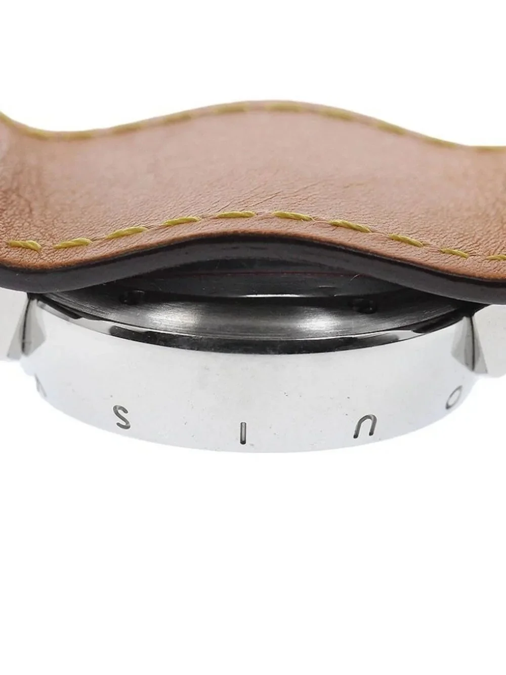 LOUIS VUITTON Tambour Q1211 Date Brown Dial Quartz Ladies Watch_970964
